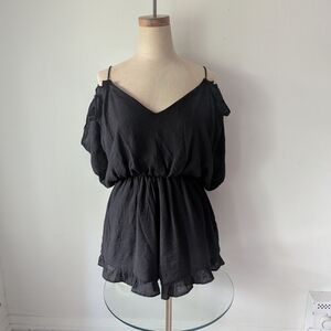 Black Off-Shoulder Romper